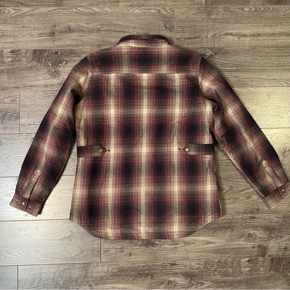 Carhartt coat Hubbard sherpa lined flannel shirt jacket women’s large - Picture 3 of 11